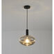 Canada 1 Light 12 inch Black and Antique Gold Pendant Ceiling Light